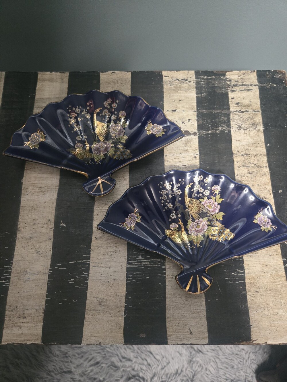 Set Of Vintage Japanese Trinket Dishes